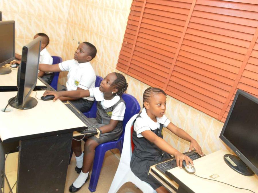 Golden Gate Schools pupils in the computer room