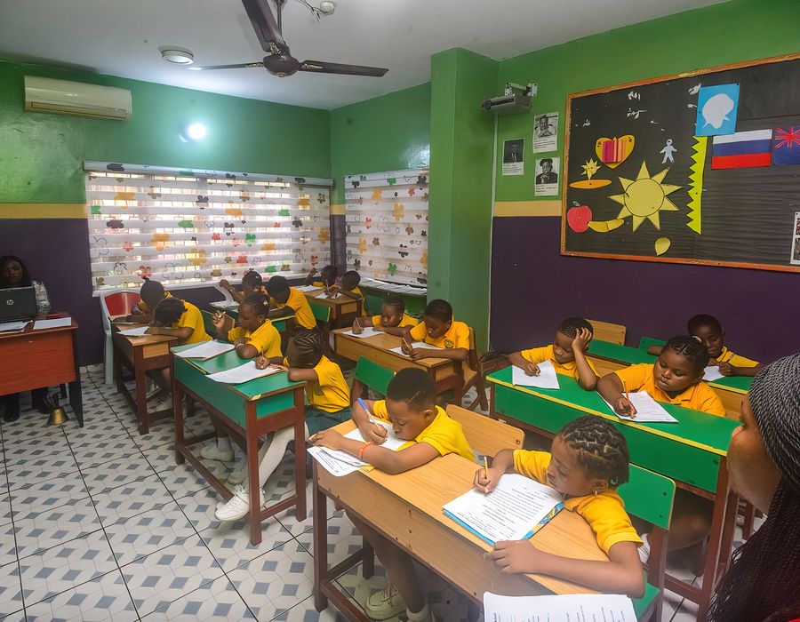 A full Golden Gate Schools primary classroom at work