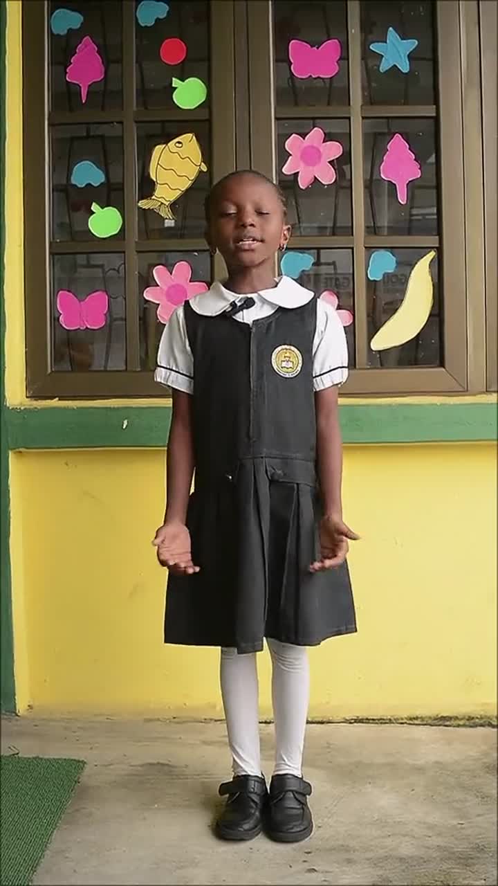 A Golden Gate Schools pupil outside her classroom