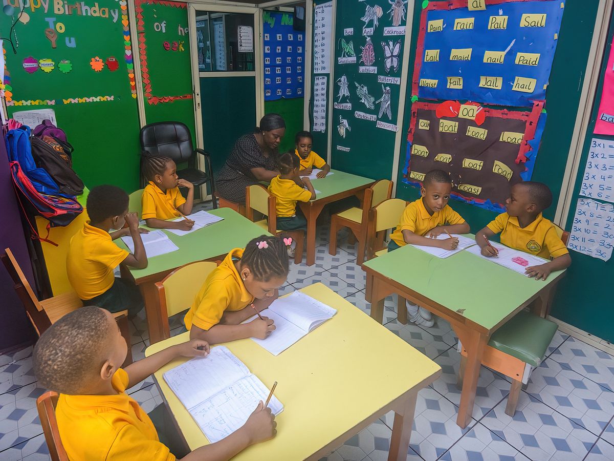 Pupils at work in a Golden Gate Schools classroom